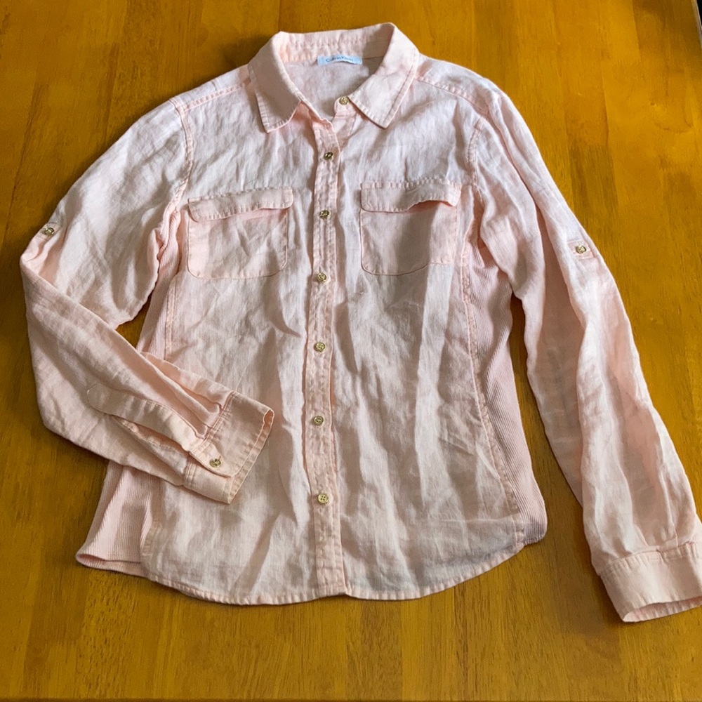 Calvin Klein Linen Button Down M
